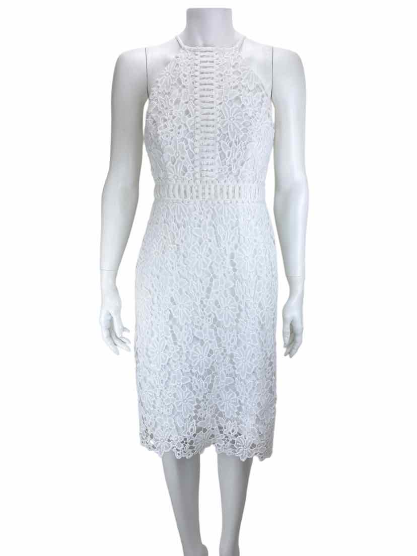 Pre-Loved London Times, Women's Lace Halter Dress, White, Size 4 Elle & Beck Pre-Loved London Times, Women's Lace Halter Dress, White, Size 4 Elle & Beck