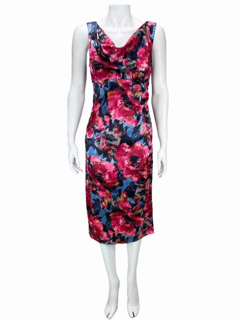 knee length dresses for ladies Girls: Think About It Fuchsia Floral Midi Dress – Shop the Mint main image 1