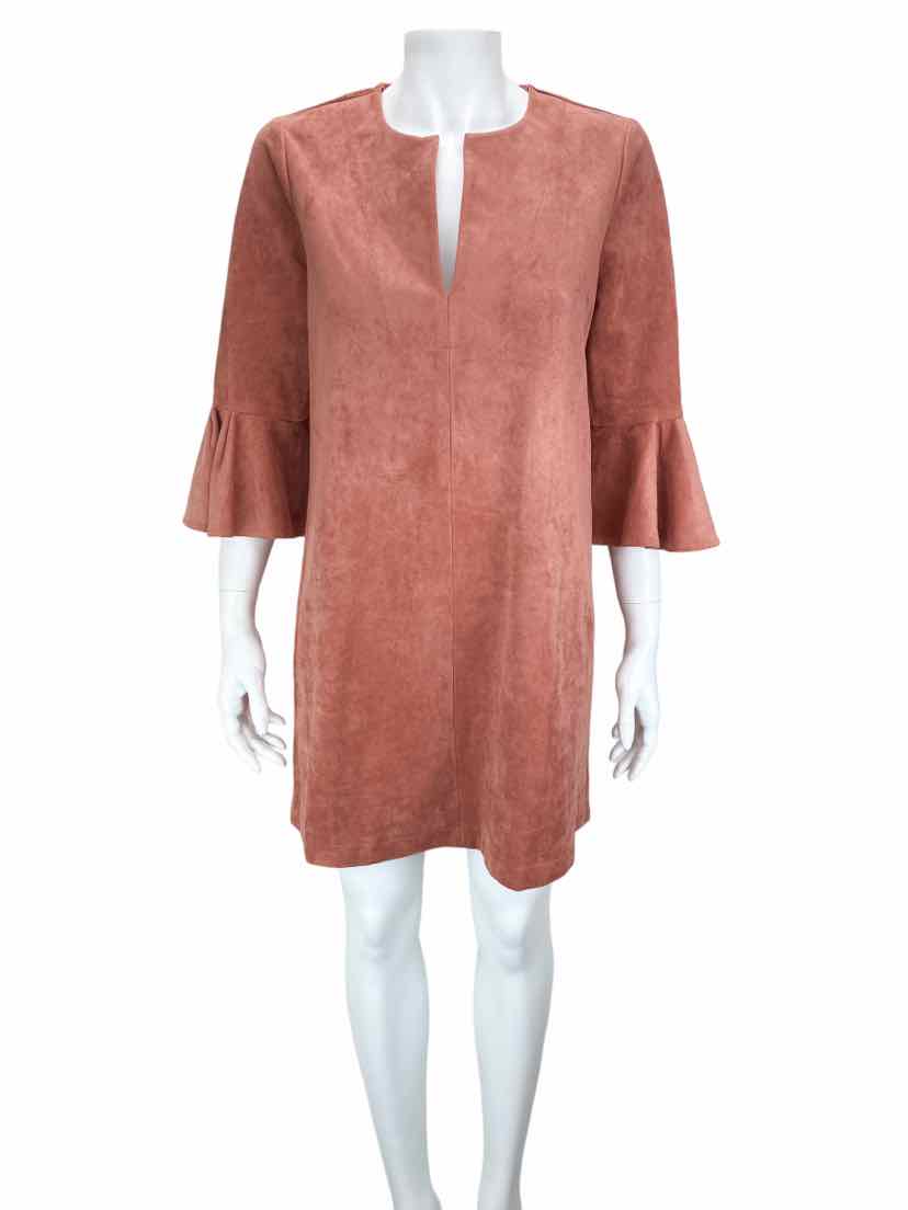 Pre Loved BCBG MAZAZRIA Women s Catier Faux Suede Dress Rosedawn Size XXS XS with Tags Elle Beck