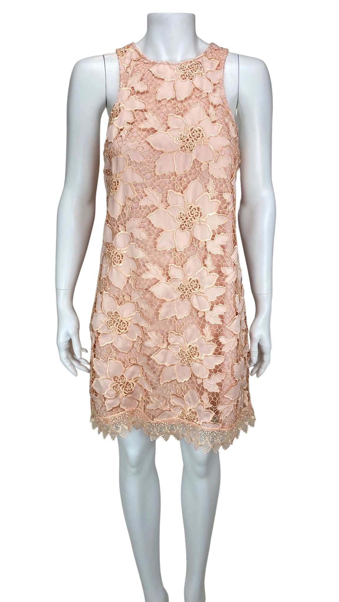 Lovers + Friends Women's Floral Lace Dress Pale Peach Size M