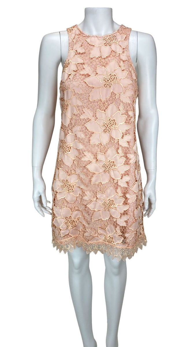 Lovers + Friends Women's Floral Lace Dress Pale Peach Size M