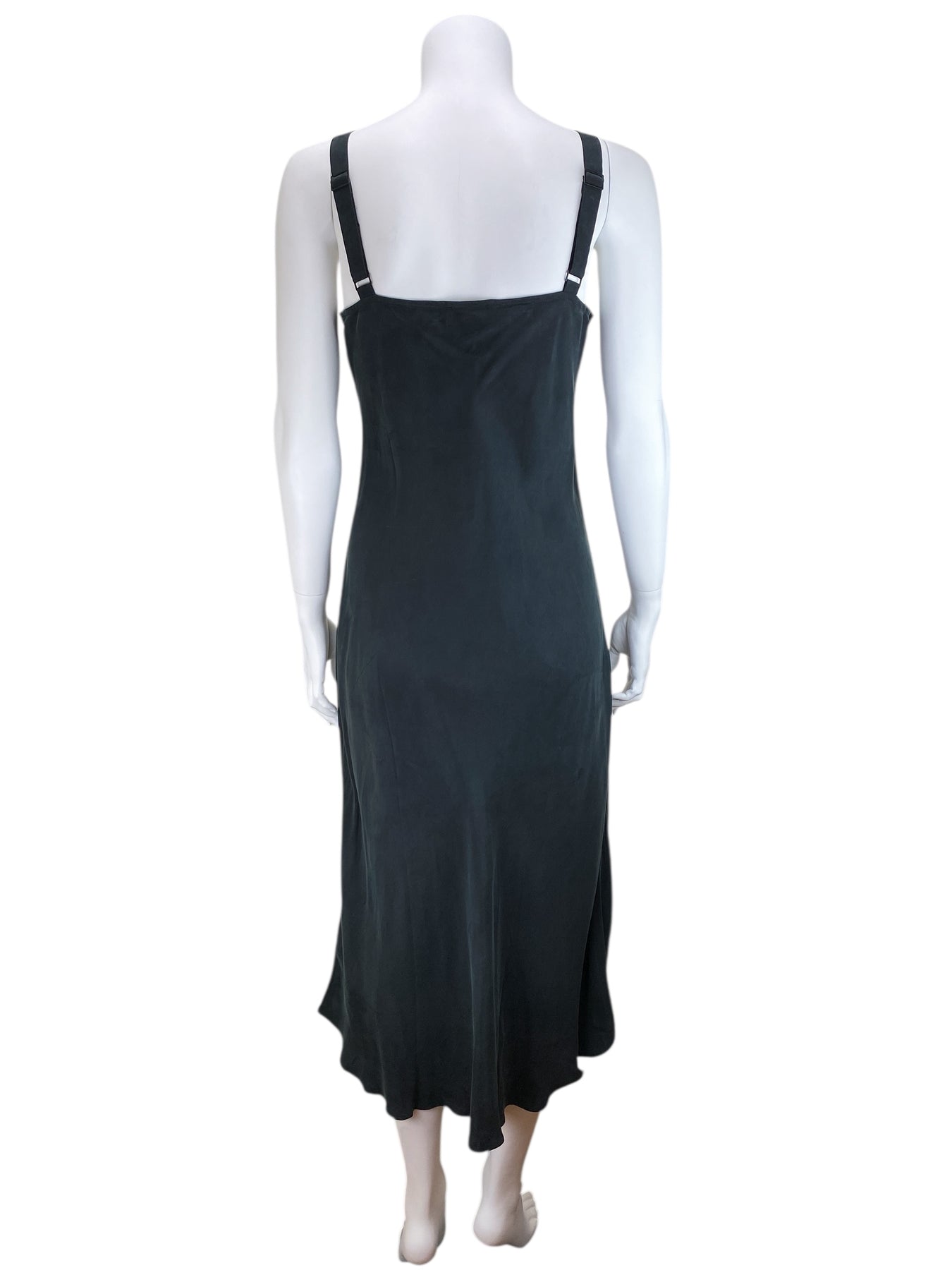 Pre-Loved J. Crew Women's Gwyneth Silky Midi Slip Dress Black Size 12P with Tags Elle & Beck Pre-Loved J. Crew Women's Gwyneth Silky Midi Slip Dress Black Size 12P with Tags Elle & Beck