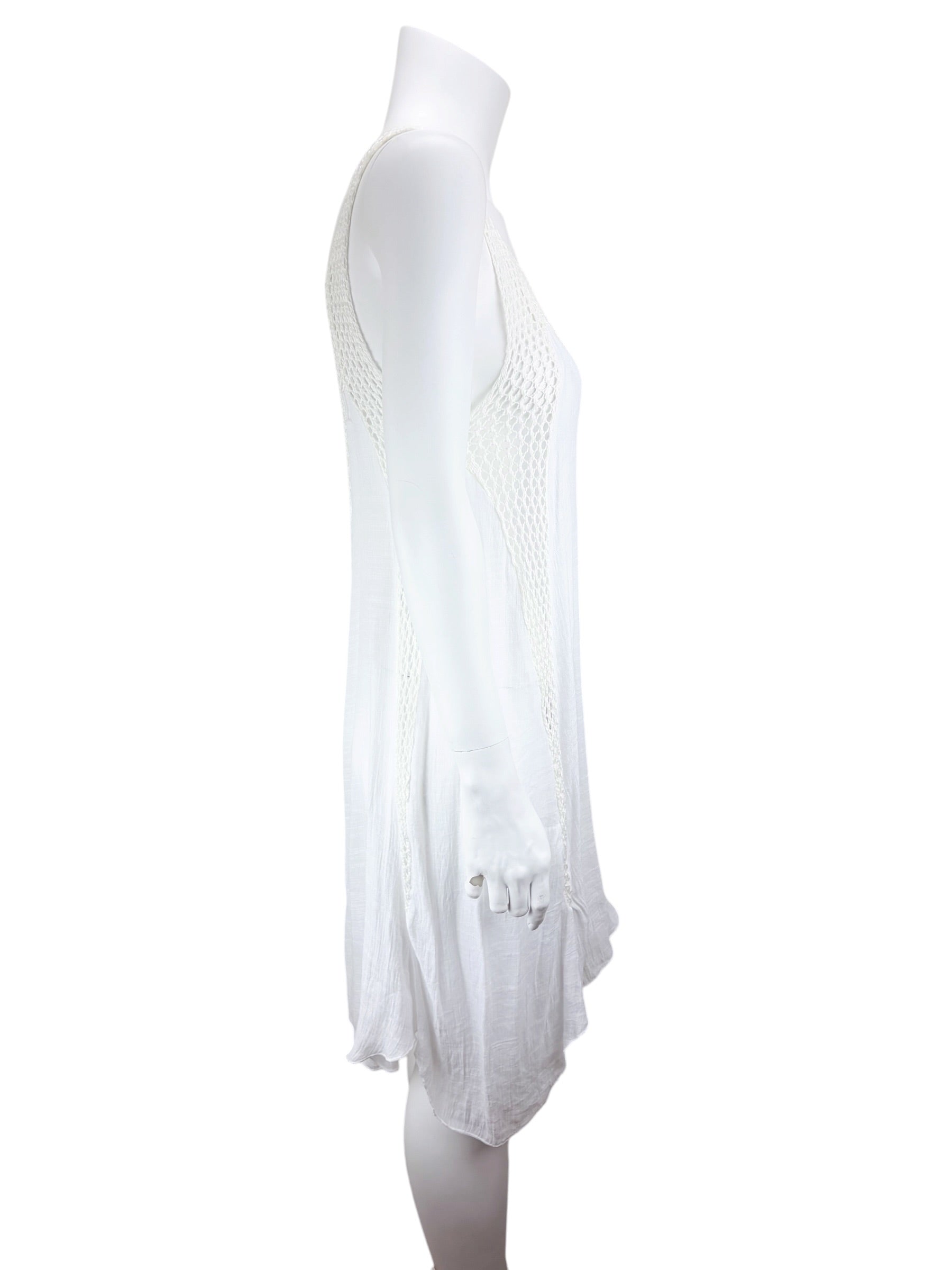 Elan Crochet Cover-Up, S, White