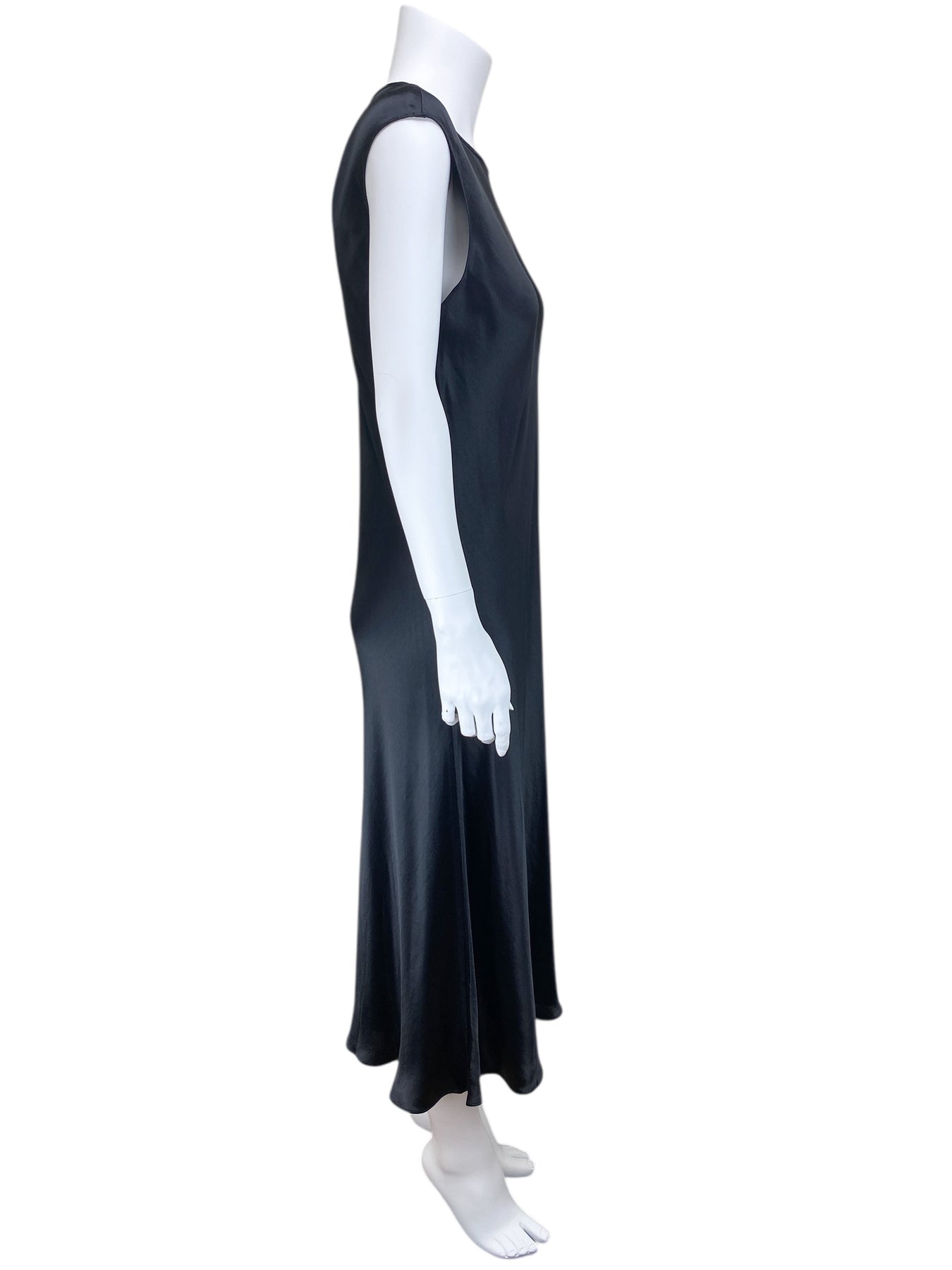 Pre-Loved BR Banana Republic Women's Bias-Cut Satin Midi Dress Black Size L Elle & Beck Pre-Loved BR Banana Republic Women's Bias-Cut Satin Midi Dress Black Size L Elle & Beck