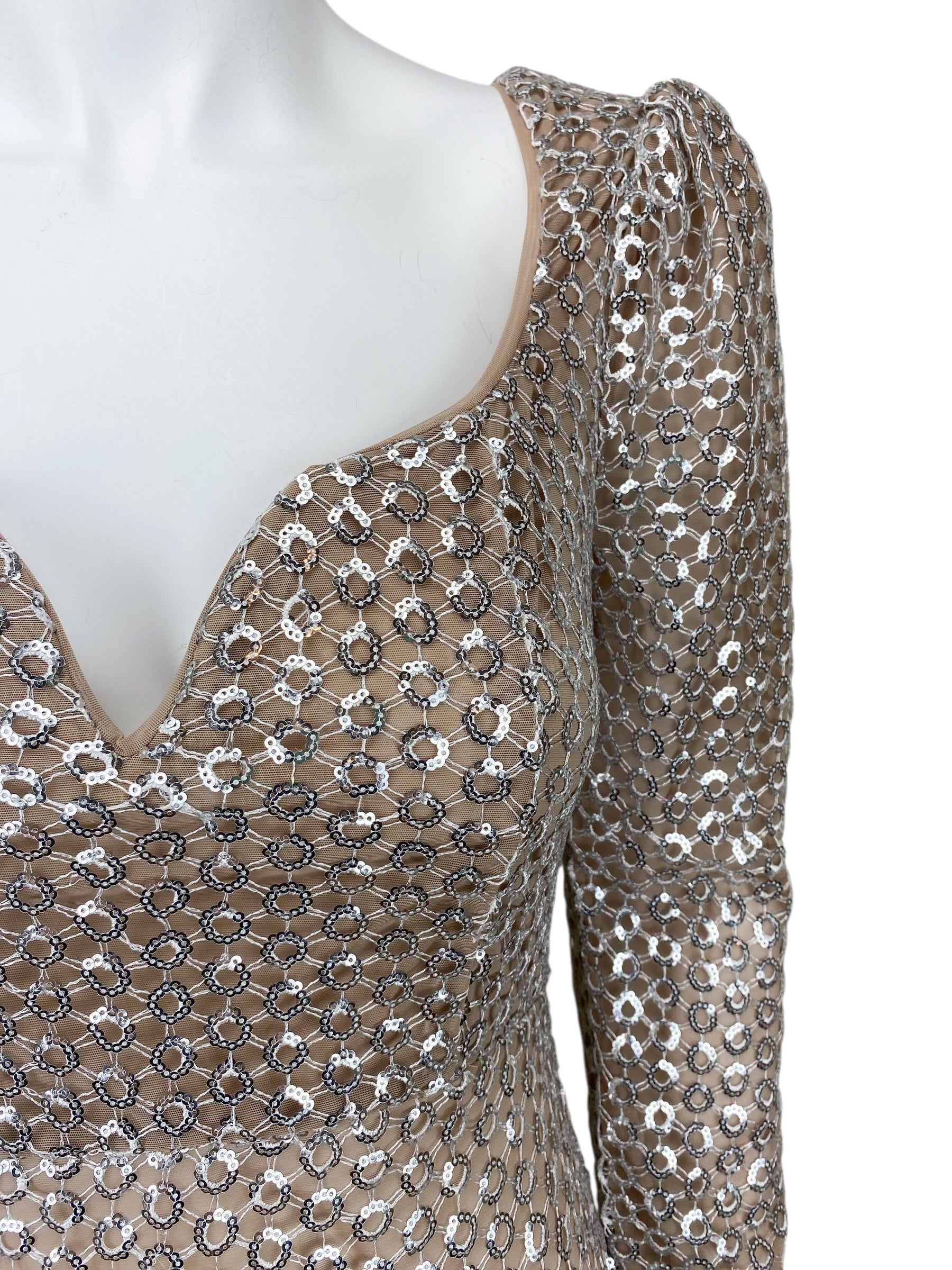 thalia mini dress in silver camila coelho Camila Coelho Bly Mini Dress
