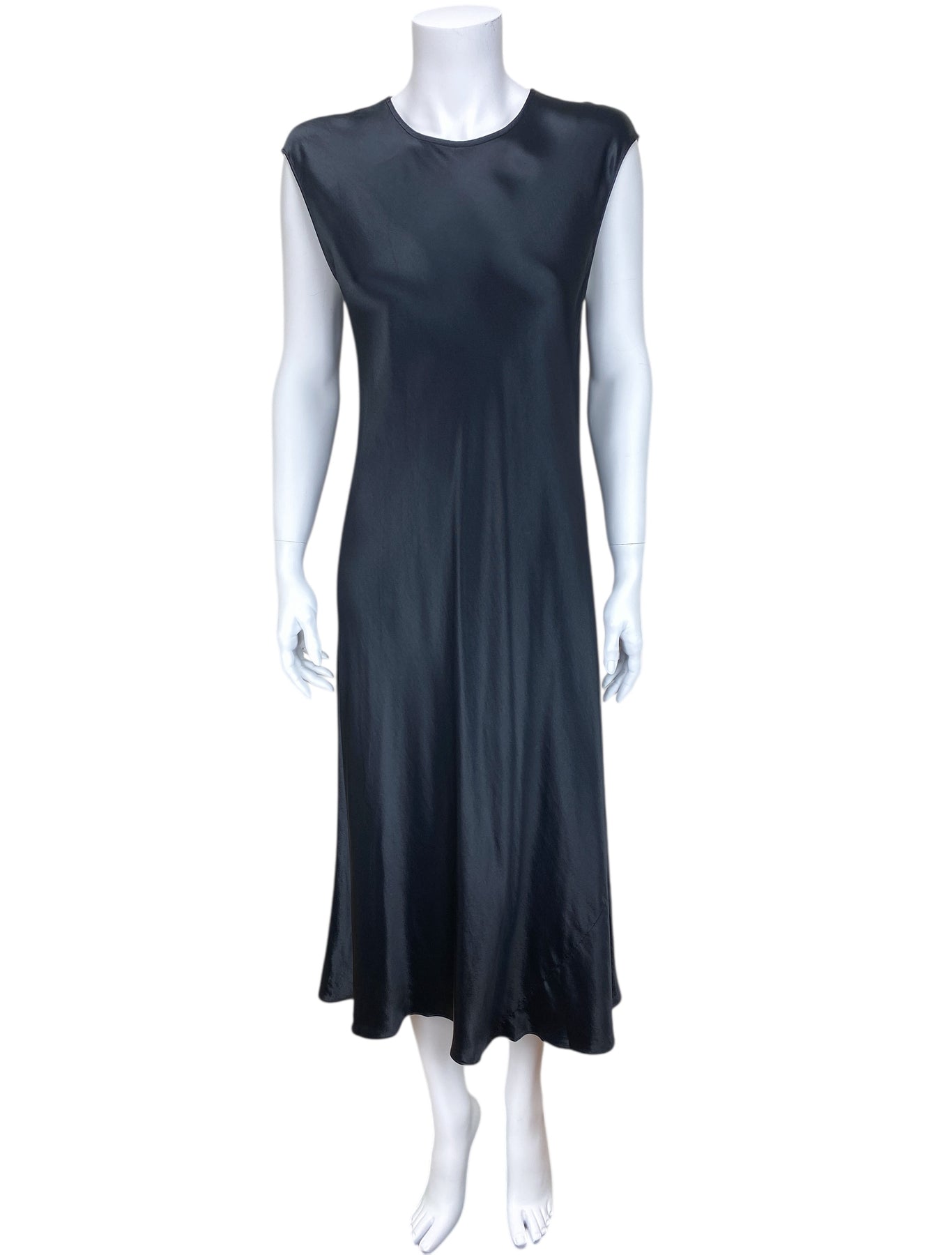 Pre-Loved BR Banana Republic Women's Bias-Cut Satin Midi Dress Black Size L Elle & Beck Pre-Loved BR Banana Republic Women's Bias-Cut Satin Midi Dress Black Size L Elle & Beck