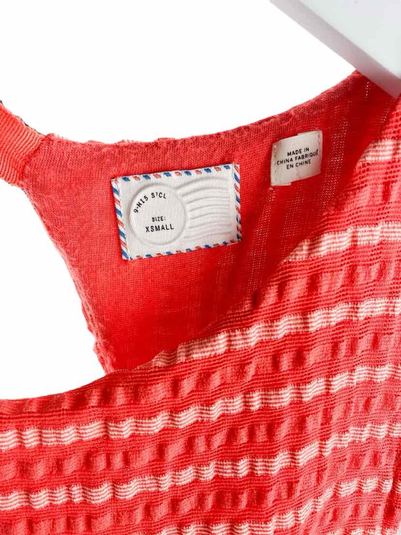 Pre-Loved Anthropologie 9-HI5 StCL Women's Stripe Lace Midi Dress Coral  Size XS – Elle & Beck