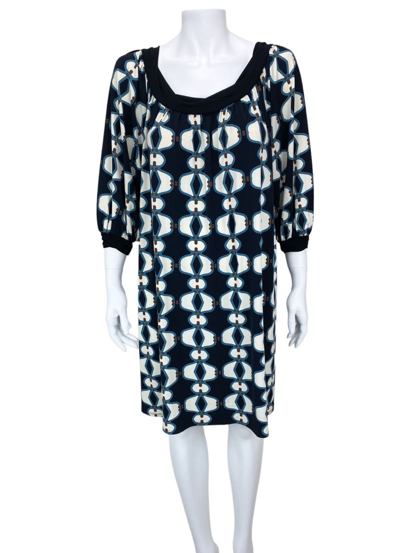 Pre-Loved Max Studio, Women's Mod Print Dress,Black/Ivory, Size M – Elle &  Beck