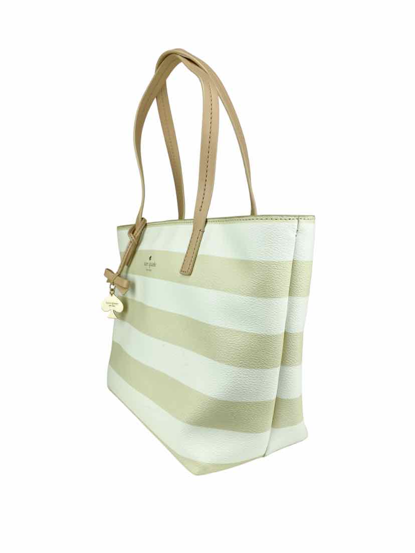 Kate Spade Hawthorne Lane Striped Coated Canvas Tote in Black