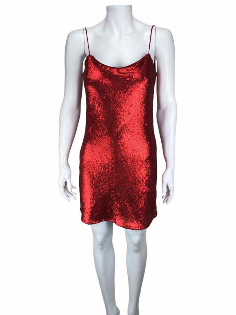 ZARA store BLOGGER FAVORITE SEQUIN DRESS RED