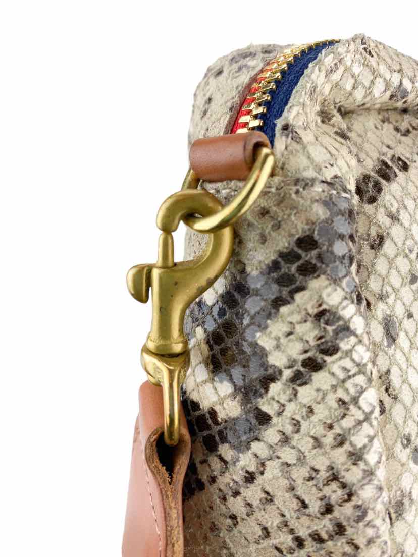 Clare V. Women's Snakeskin Crossbody Bag Natural/Multi One Size