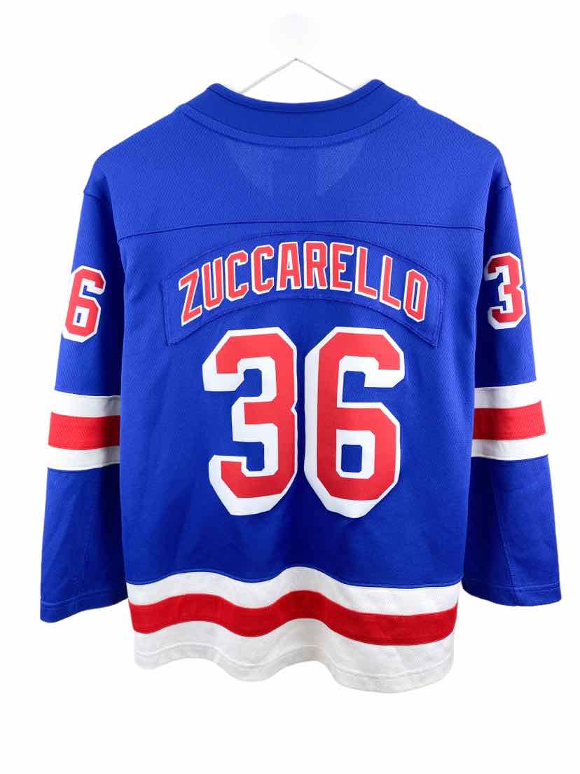 嵐 FC 36～43 Pre-Loved Fanatics Boys' Rangers Lace-Up Jersey Royal/Multi Size L