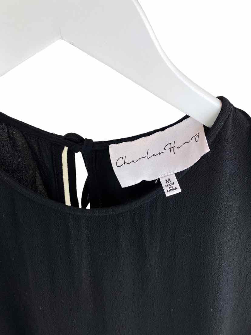 charles henry midi dress Charles Henry Tie Back Midi Dress in Black at Nordstrom, Size Medium