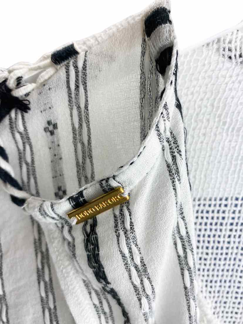 Pre-Loved Dodo Bar Or Women's Jacquard Fringe Top White
