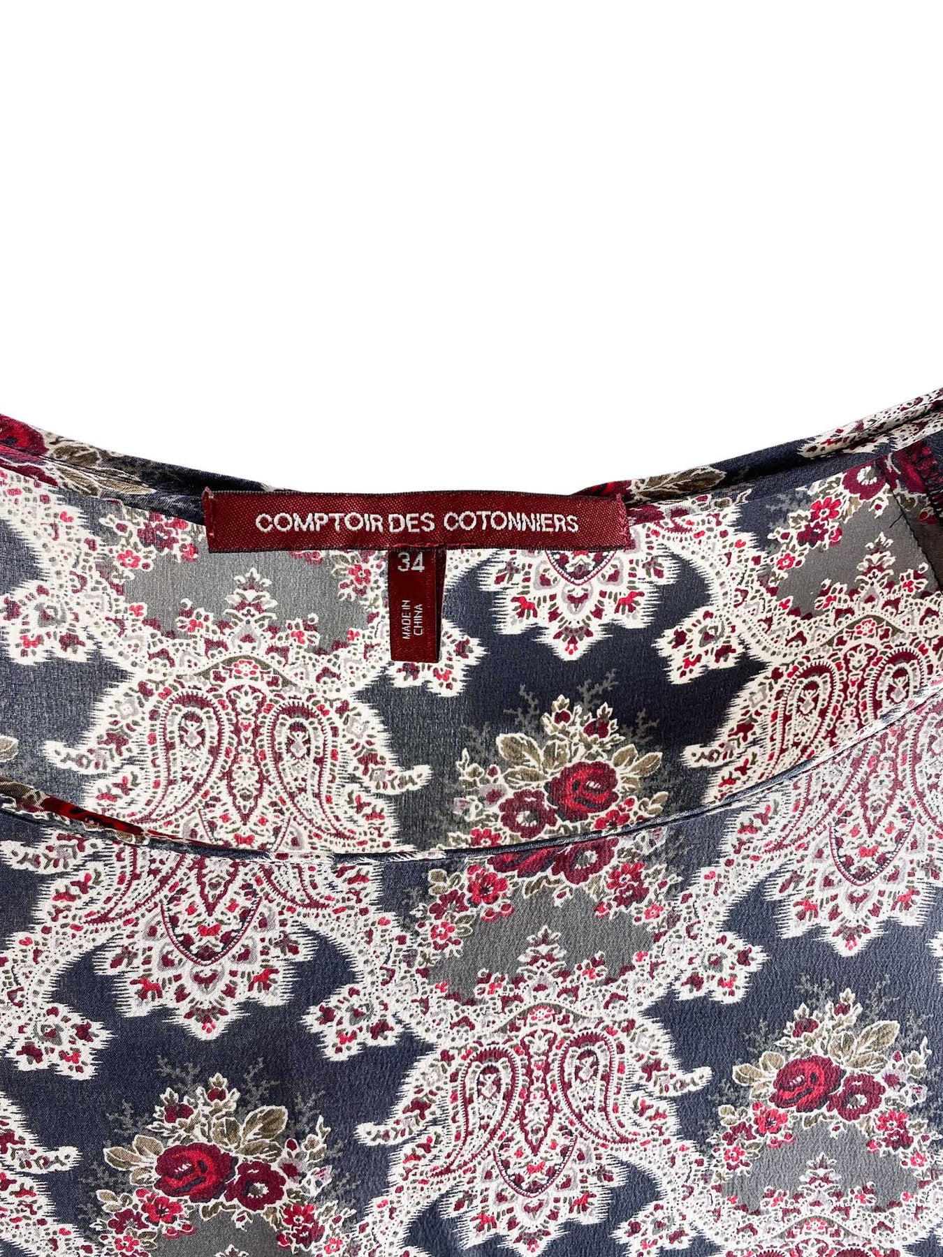 comptoir des cotonniers silk dress SILK CDC SHORT SLEEVES MIDDLE DRESS