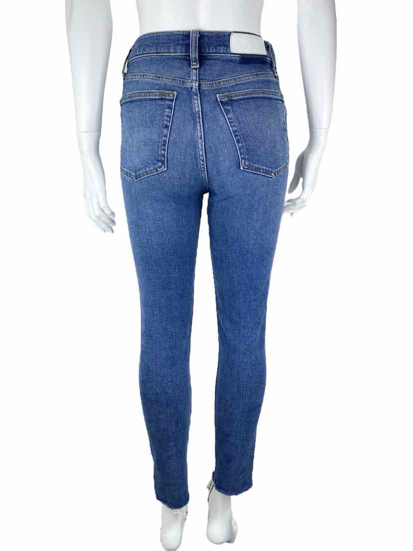 Re/Done Originals High Rise hotsell Ankle Crop Jeans Stretch Medium Wash Blue Size 26