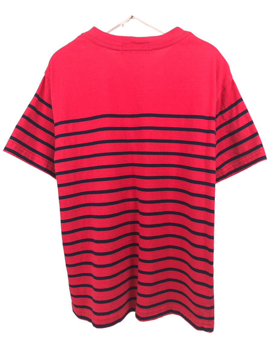 Pre-Loved Polo Ralph Lauren, Striped V-neck Cotton Tee, Size 8 (S ...
