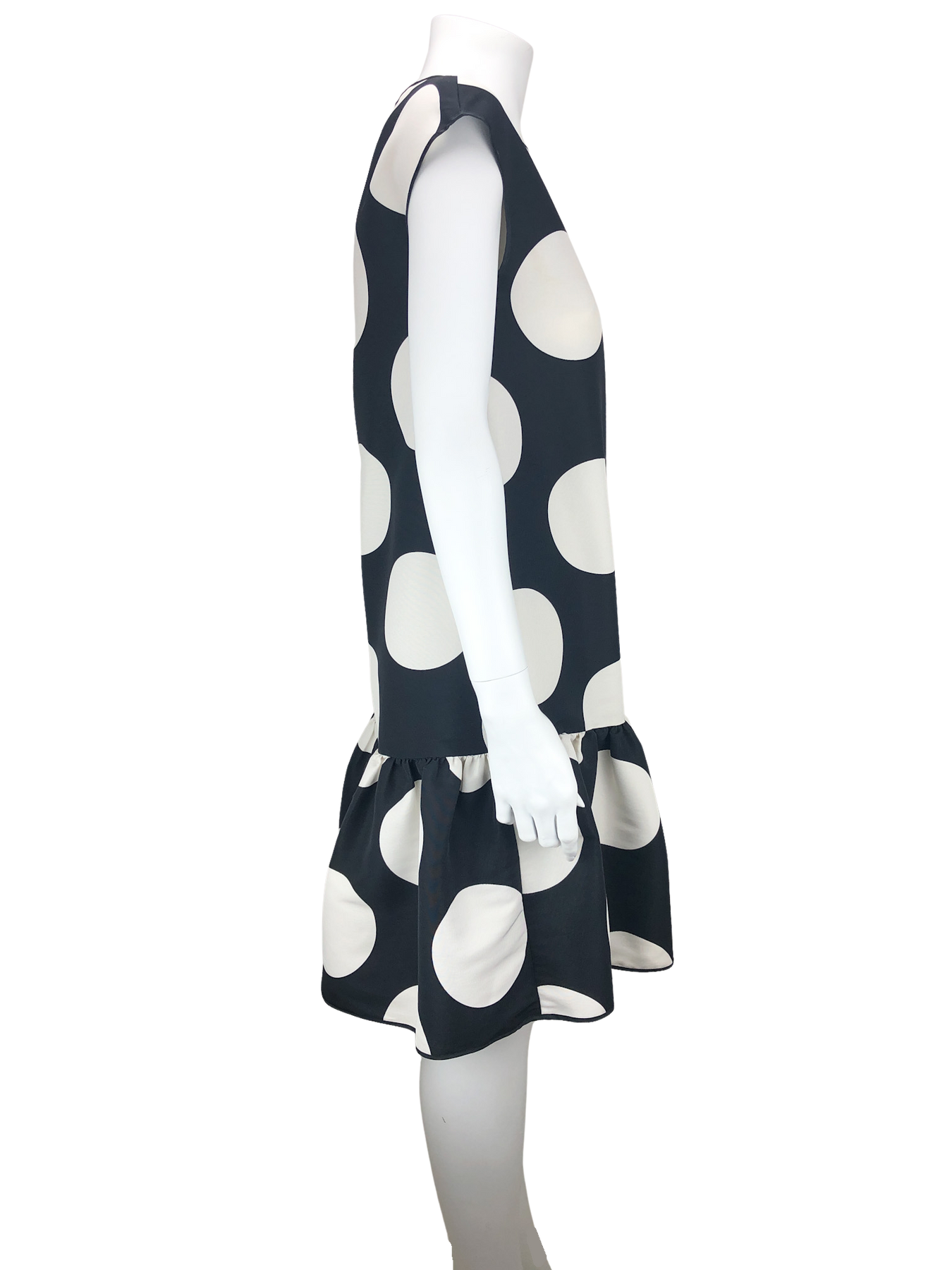 Pre-Loved Boutique Moschino, Women's Polka Dot Dress, Black/Cream