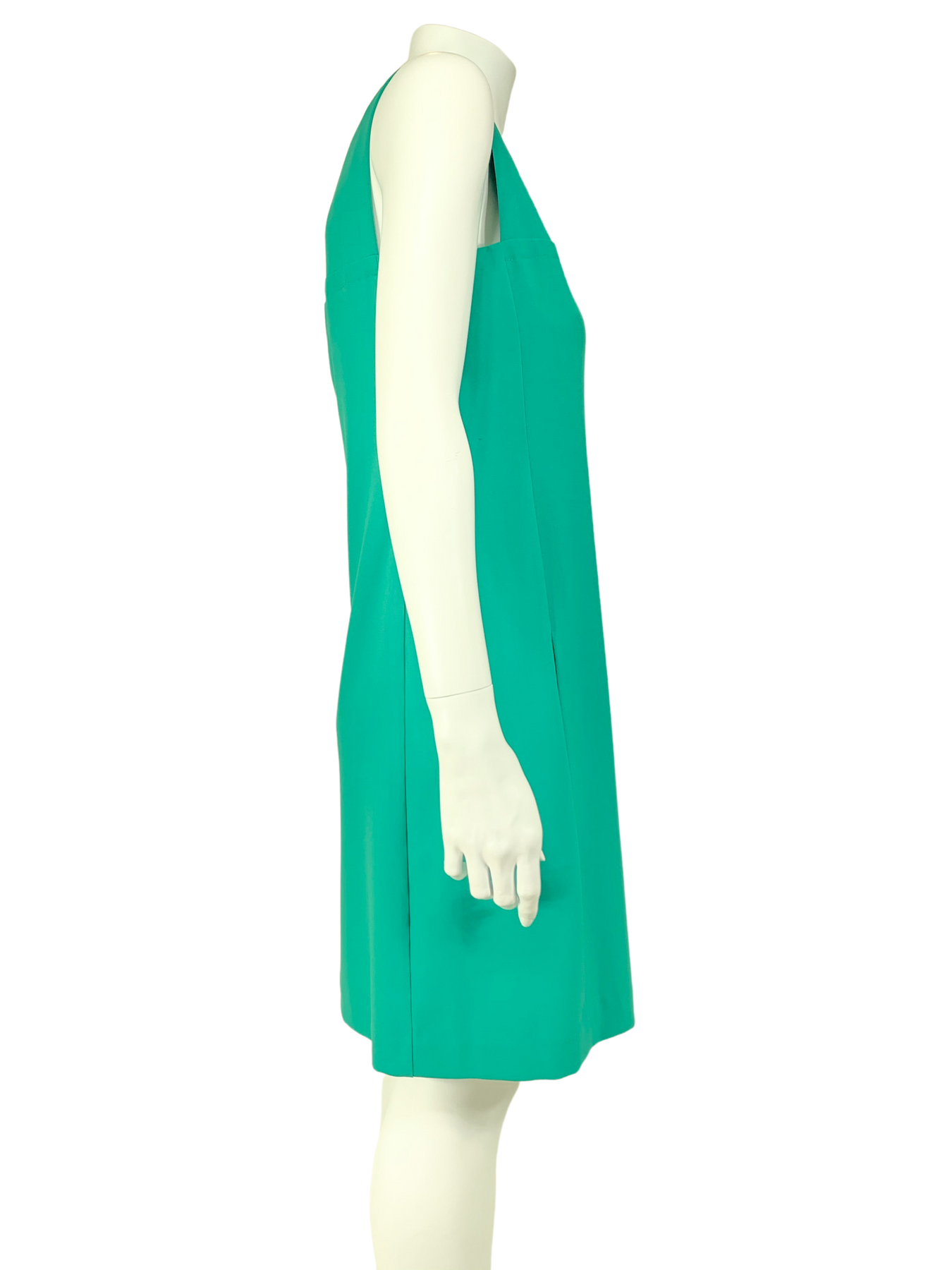 Pre-Loved Eliza J, Split Neck Shift Dress, Green, Size 6 Elle & Beck Pre-Loved Eliza J, Split Neck Shift Dress, Green, Size 6 Elle & Beck