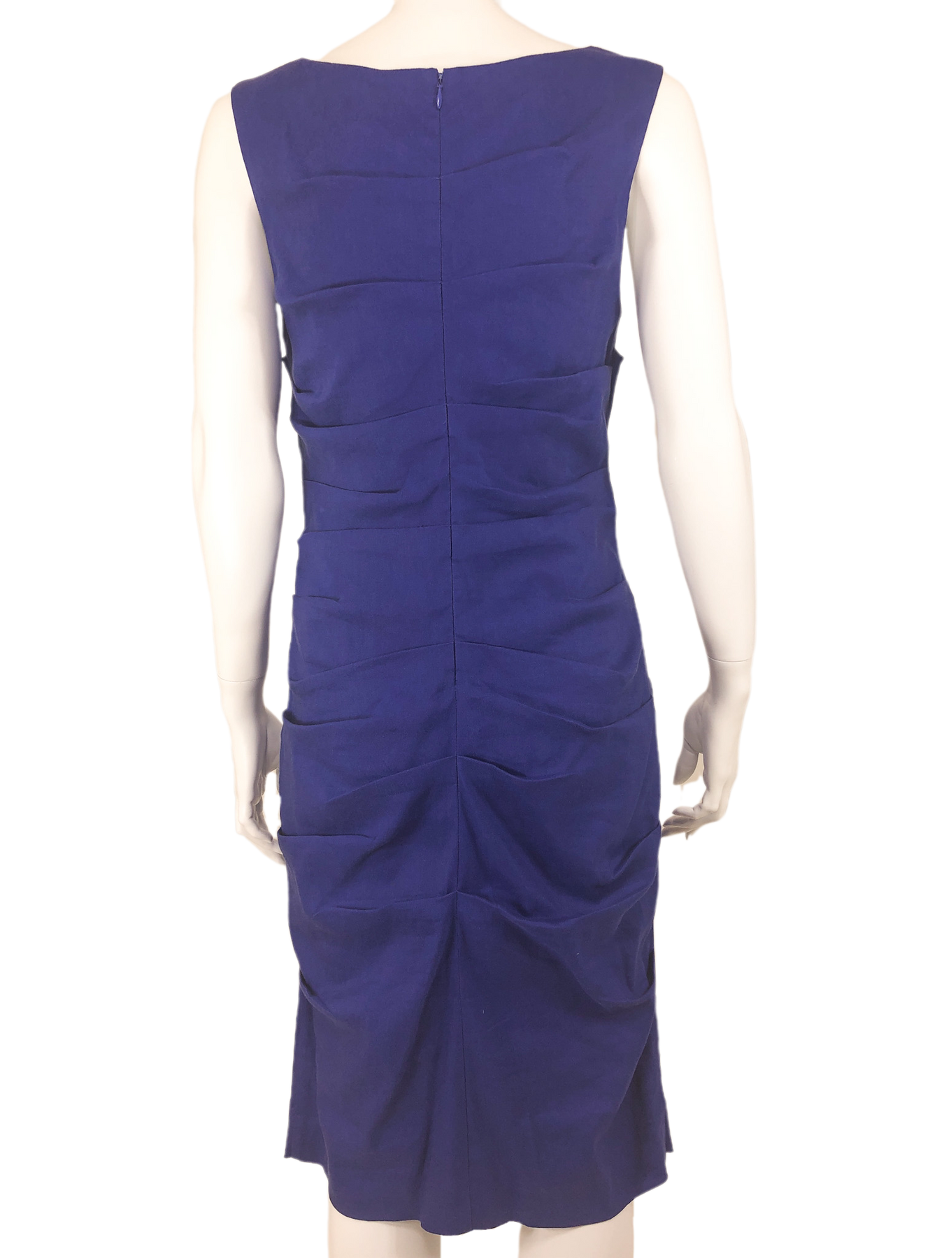 nicole miller linen dress Artelier Nicole Miller Women's Ruched Linen Dress Cobalt Size 6